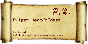 Pulger Mercédesz névjegykártya